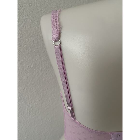 Victoria's Secret Bra Bustier Plunge Lace Polka Dot Lingerie - Picture 12 of 14